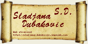 Slađana Dubaković vizit kartica